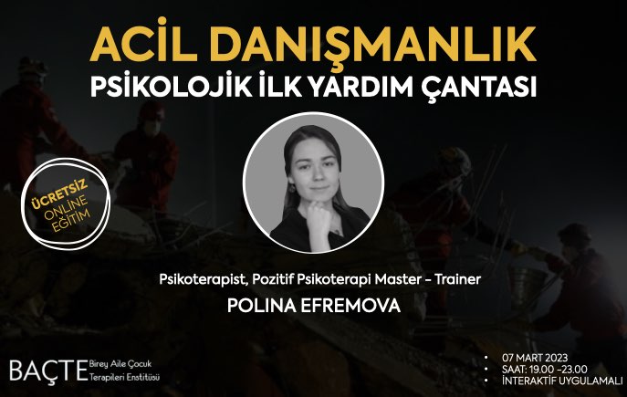 Acil Durum Danışmanlığı Psikolojik İlk Yardım Çantası afişi