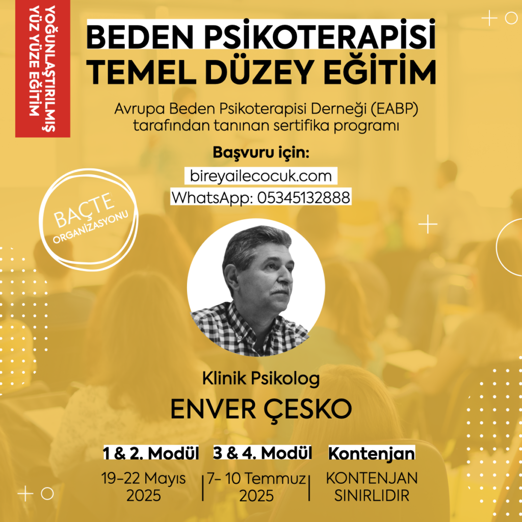 Beden Psikoterapisi 1. Düzey Eğitim Organizasyonu afişi